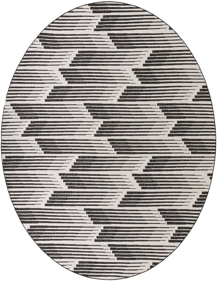 Detail image of 13' x 13' Easy-Clean Modern Indoor / Outdoor Round Rug