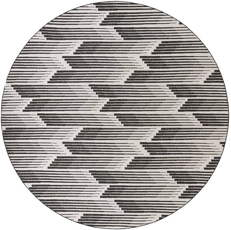 Detail image of 13' x 13' Easy-Clean Modern Indoor / Outdoor Round Rug