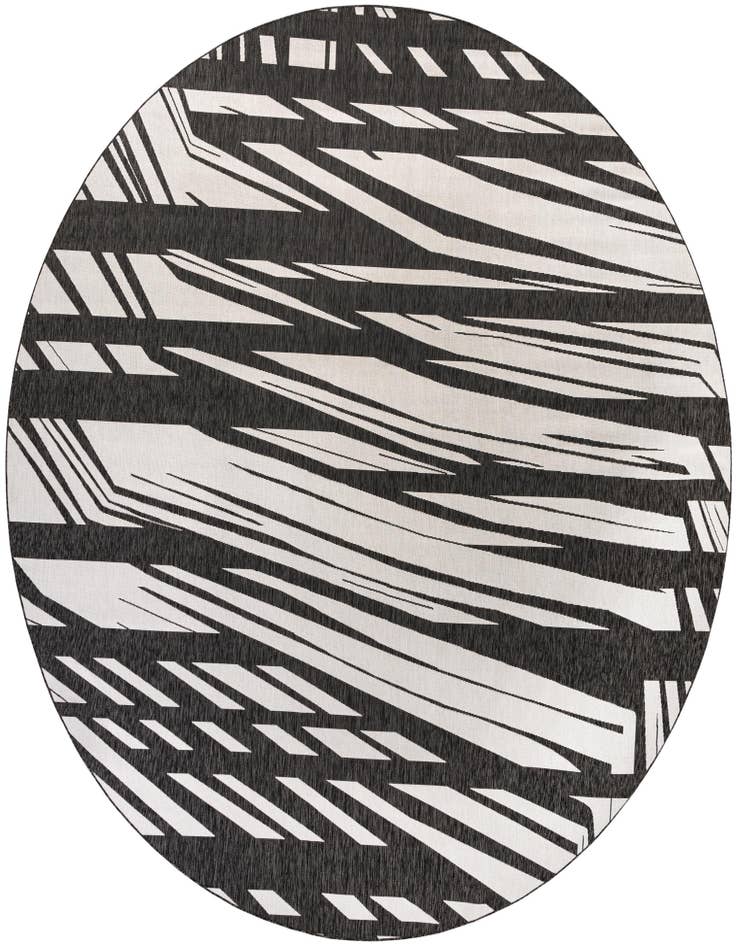 Detail image of 13' x 13' Easy-Clean Modern Indoor / Outdoor Round Rug