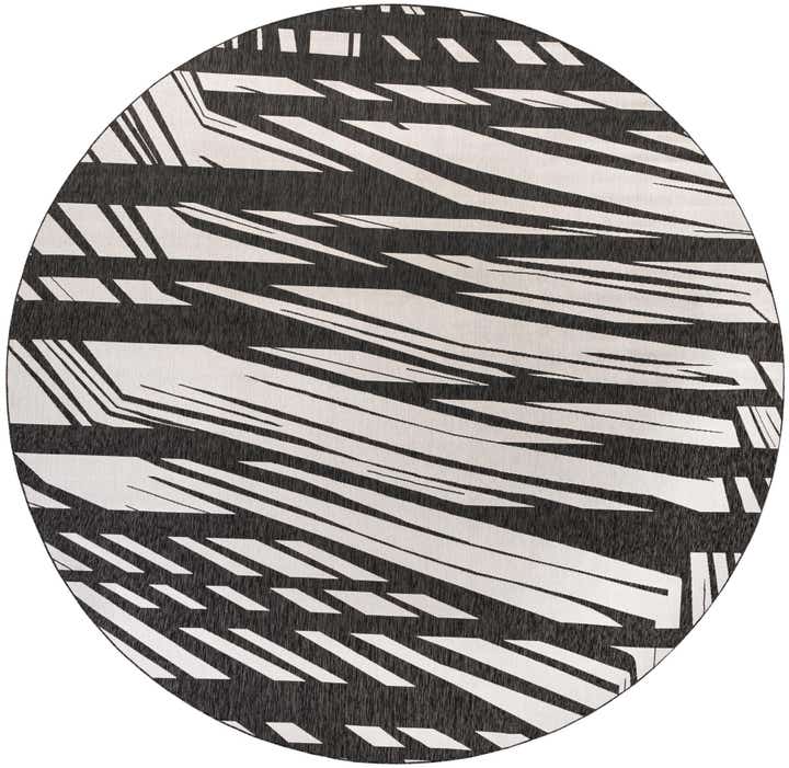 13' x 13' Easy-Clean Modern Indoor / Outdoor Round Rug