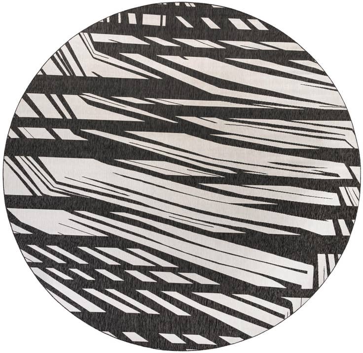 Detail image of 13' x 13' Easy-Clean Modern Indoor / Outdoor Round Rug