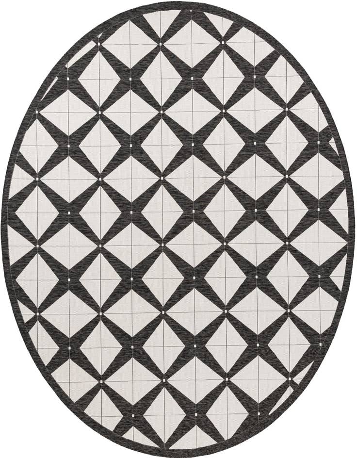 Detail image of 13' x 13' Easy-Clean Modern Indoor / Outdoor Round Rug