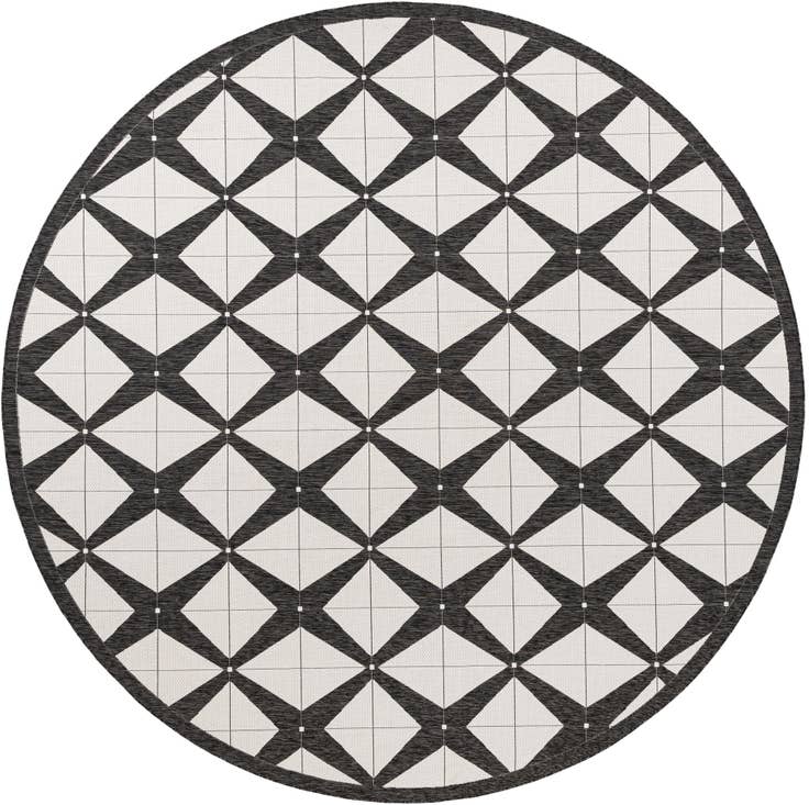 Detail image of 13' x 13' Easy-Clean Modern Indoor / Outdoor Round Rug