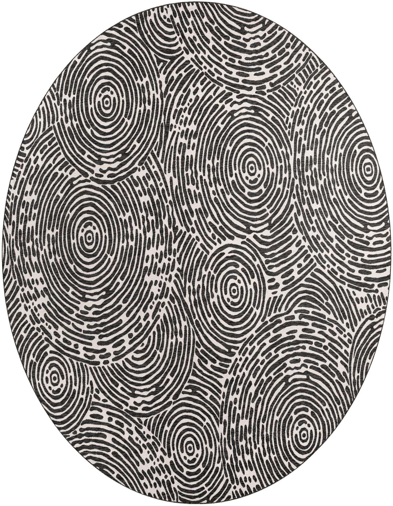 13' x 13' Easy-Clean Modern Indoor / Outdoor Round Rug