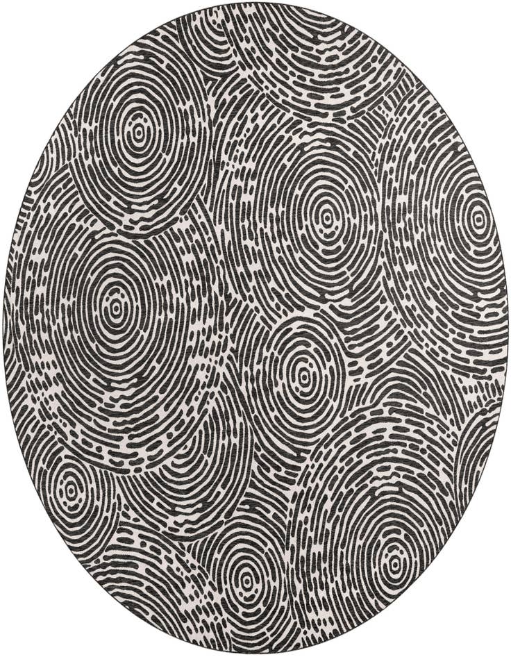 Detail image of 13' x 13' Easy-Clean Modern Indoor / Outdoor Round Rug