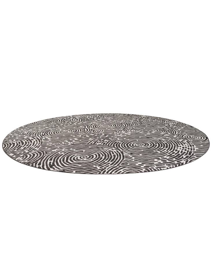 Detail image of 13' x 13'  Washable Modern Indoor / Outdoor Round Rug