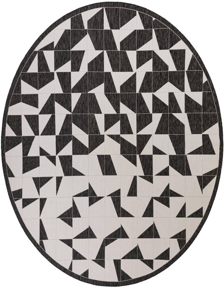 Detail image of 13' x 13' Easy-Clean Modern Indoor / Outdoor Round Rug