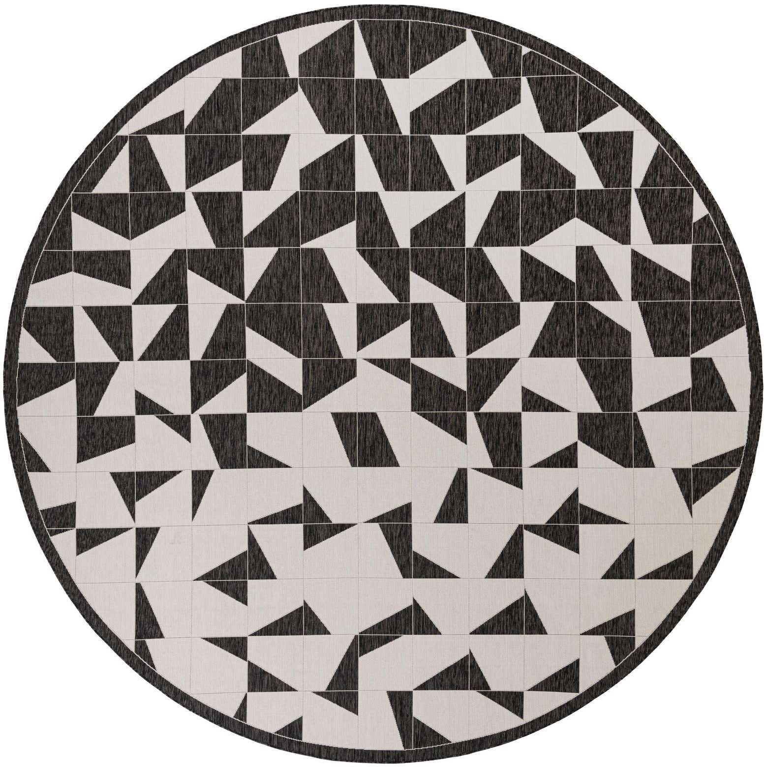 13' x 13' Easy-Clean Modern Indoor / Outdoor Round Rug