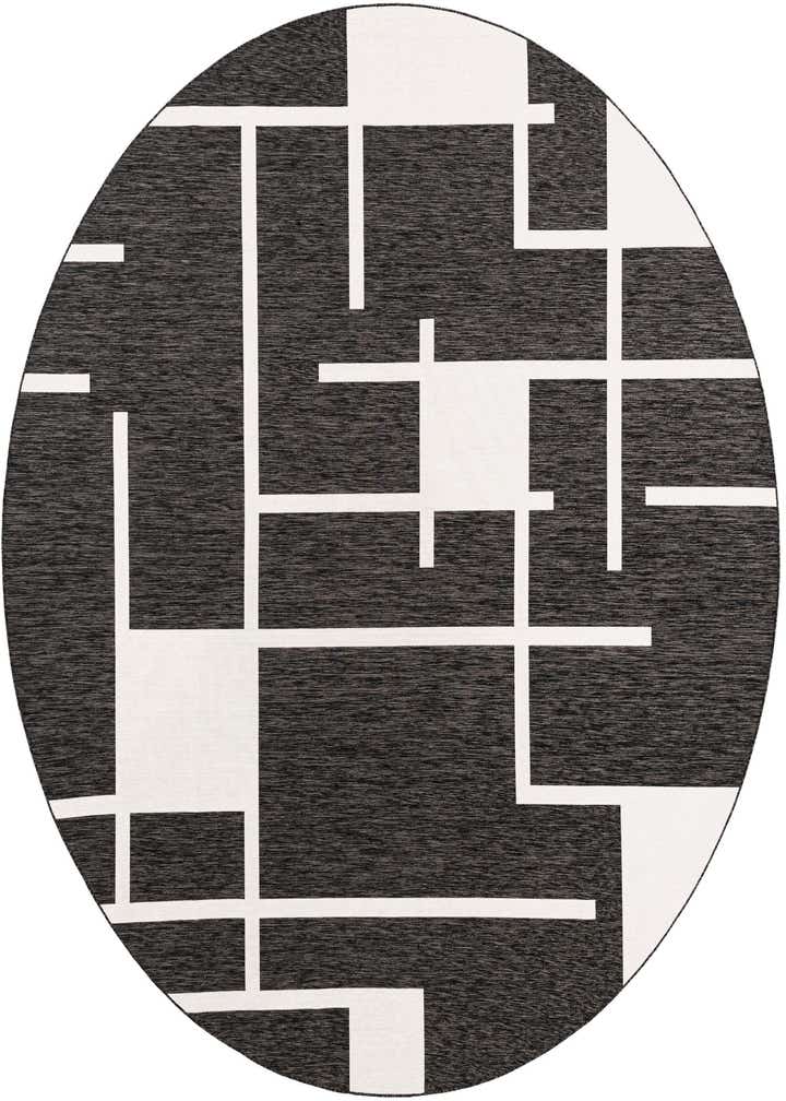 13' x 13' Easy-Clean Modern Indoor / Outdoor Round Rug