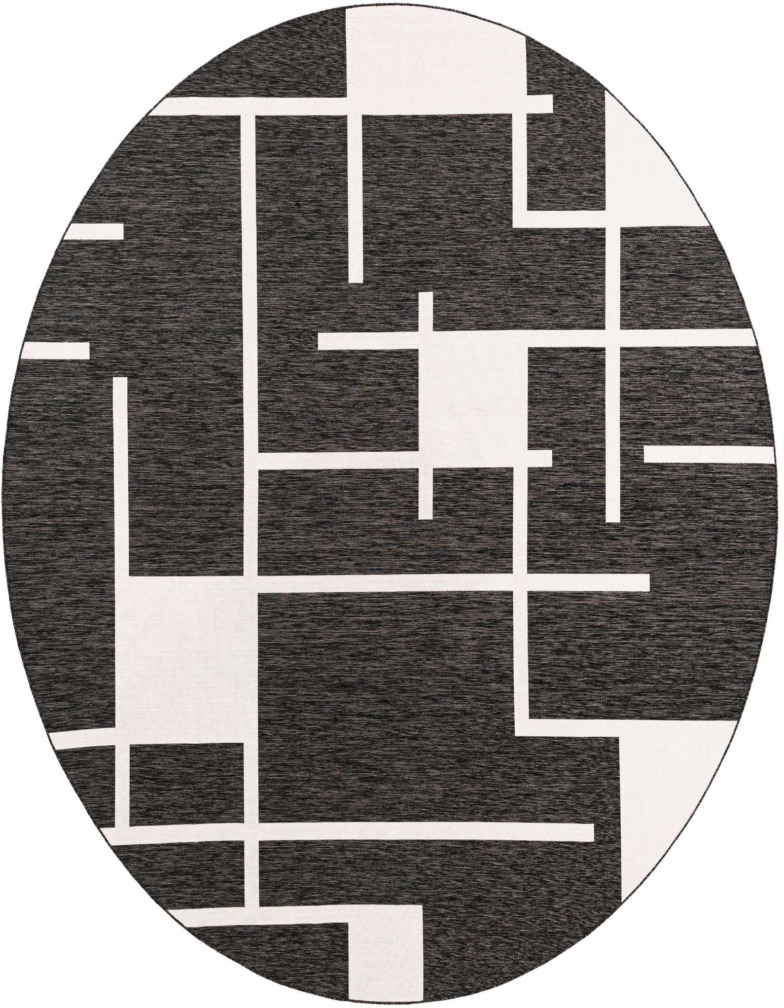 13' x 13' Easy-Clean Modern Indoor / Outdoor Round Rug