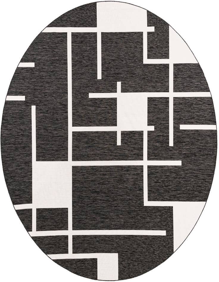 Detail image of 13' x 13' Easy-Clean Modern Indoor / Outdoor Round Rug
