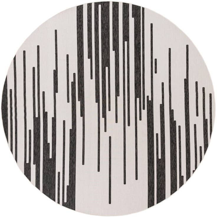 Detail image of 13' x 13' Easy-Clean Modern Indoor / Outdoor Round Rug