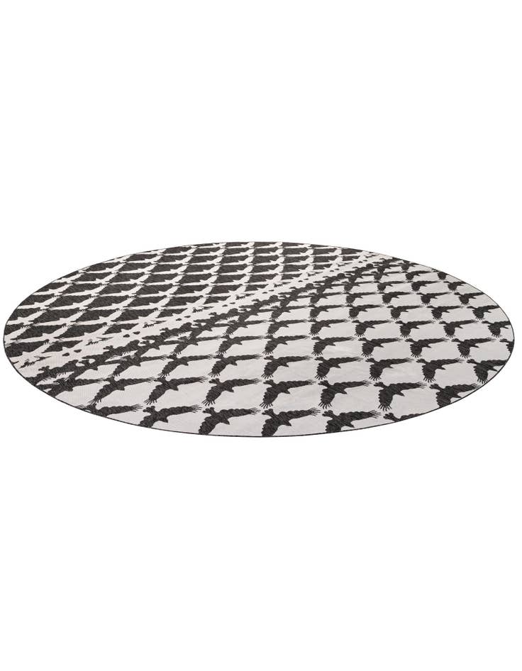 Detail image of 13' x 13'  Washable Modern Indoor / Outdoor Round Rug