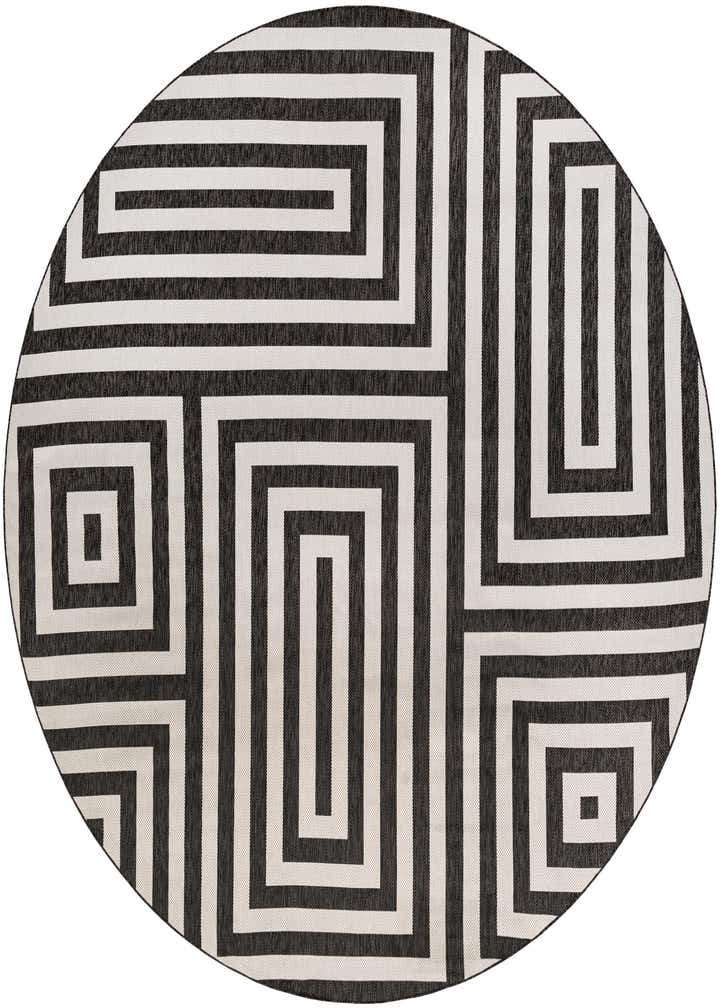 13' x 13' Easy-Clean Modern Indoor / Outdoor Round Rug