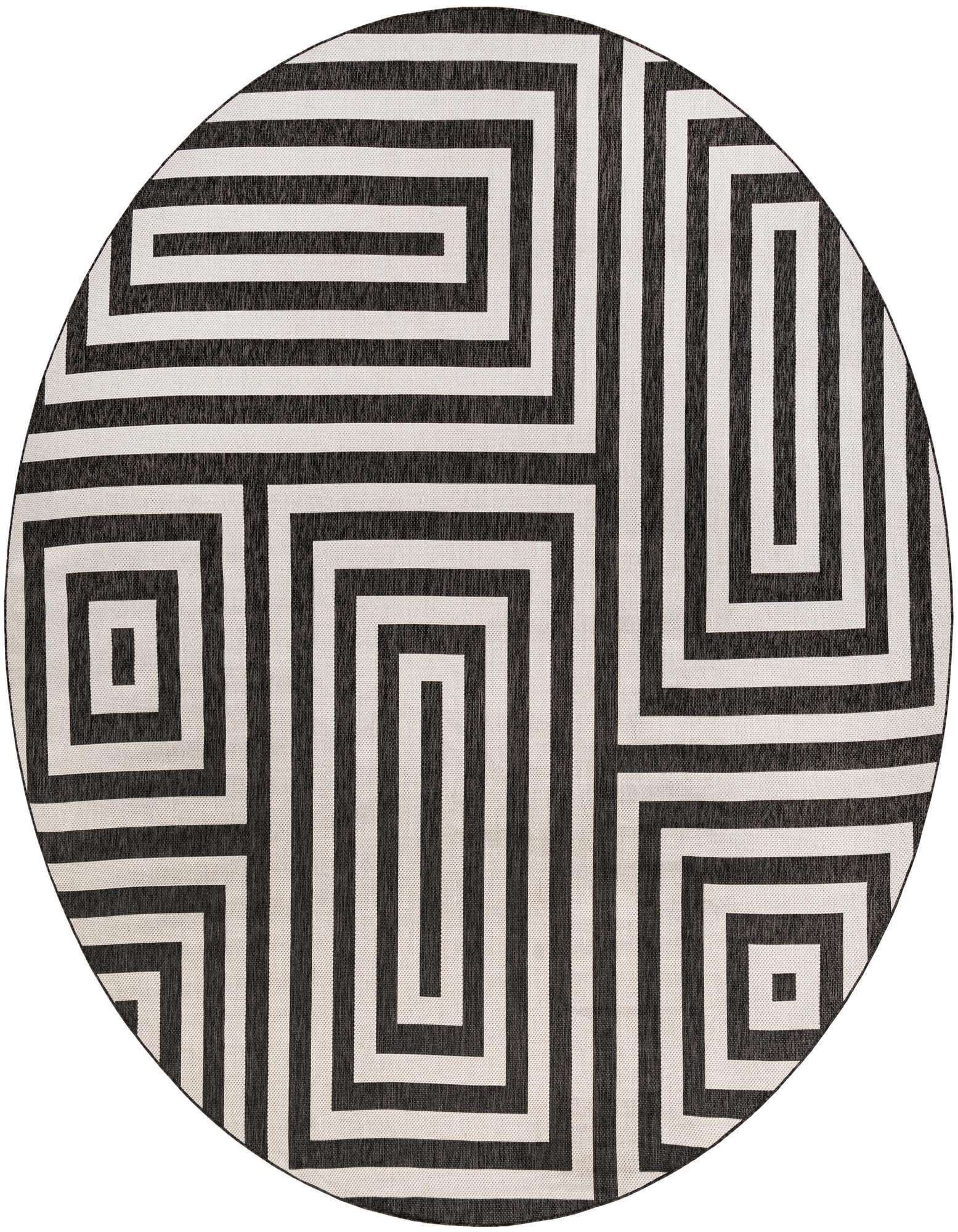 13' x 13' Easy-Clean Modern Indoor / Outdoor Round Rug