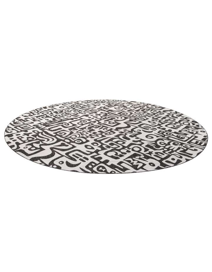 13' x 13' Easy-Clean Modern Indoor / Outdoor Round Rug