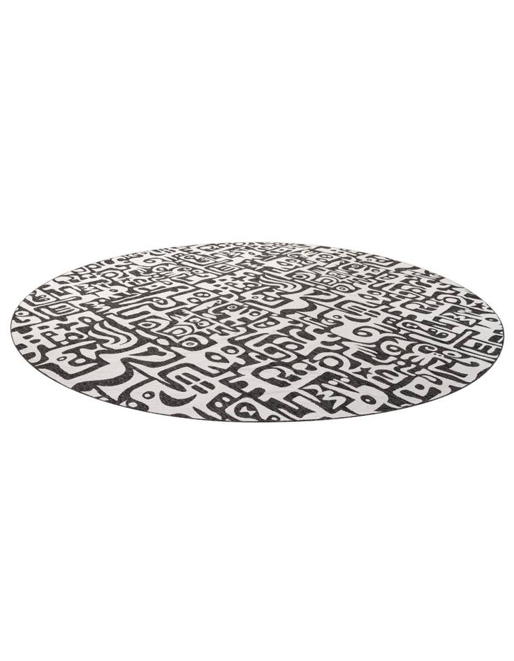 Detail image of 13' x 13' Easy-Clean Modern Indoor / Outdoor Round Rug