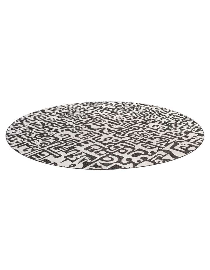 13' x 13' Easy-Clean Modern Indoor / Outdoor Round Rug