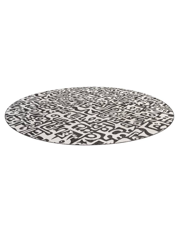 Detail image of 13' x 13' Easy-Clean Modern Indoor / Outdoor Round Rug