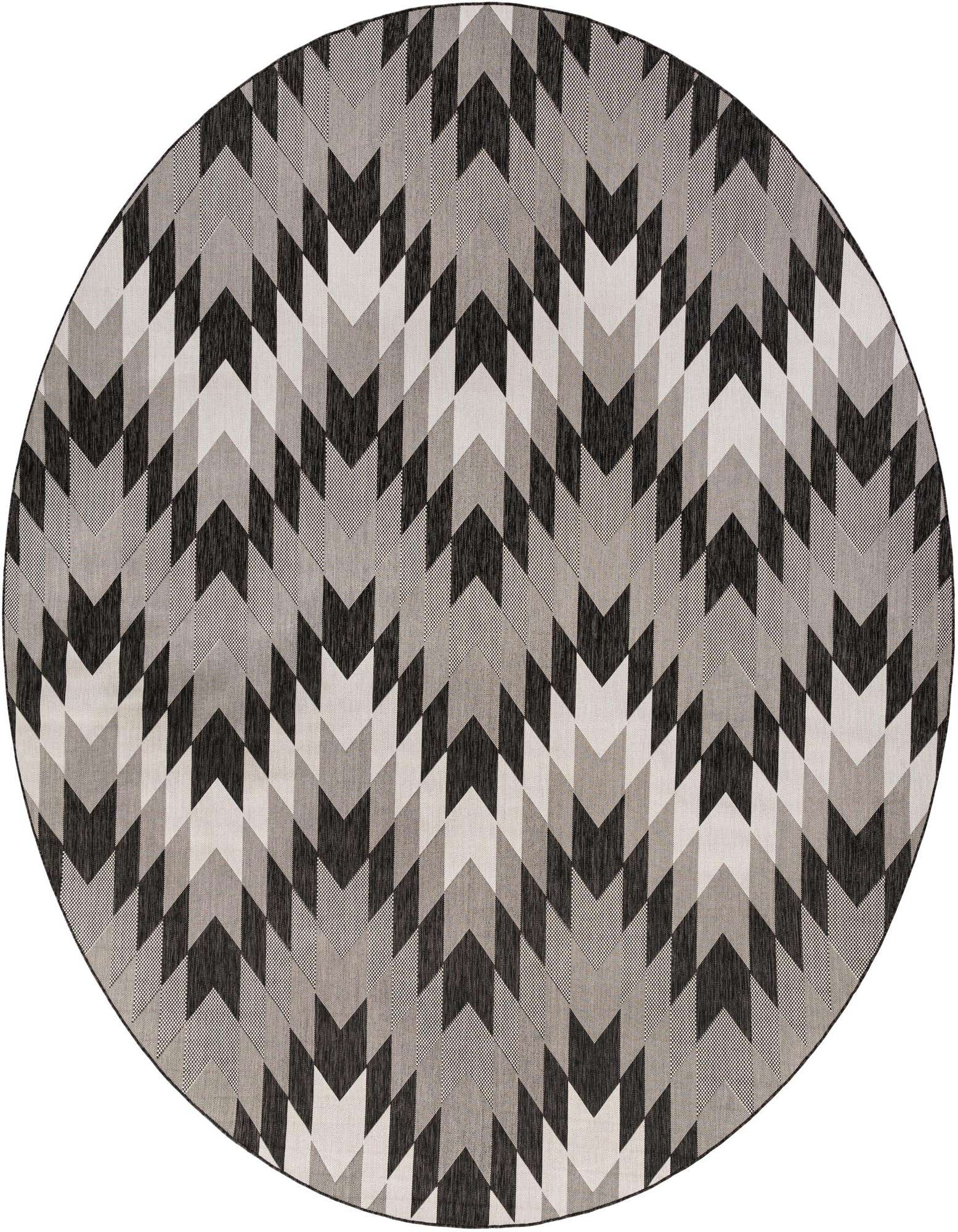 13' x 13' Easy-Clean Modern Indoor / Outdoor Round Rug