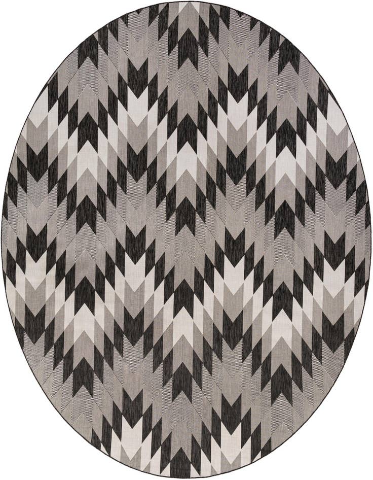 Detail image of 13' x 13' Easy-Clean Modern Indoor / Outdoor Round Rug