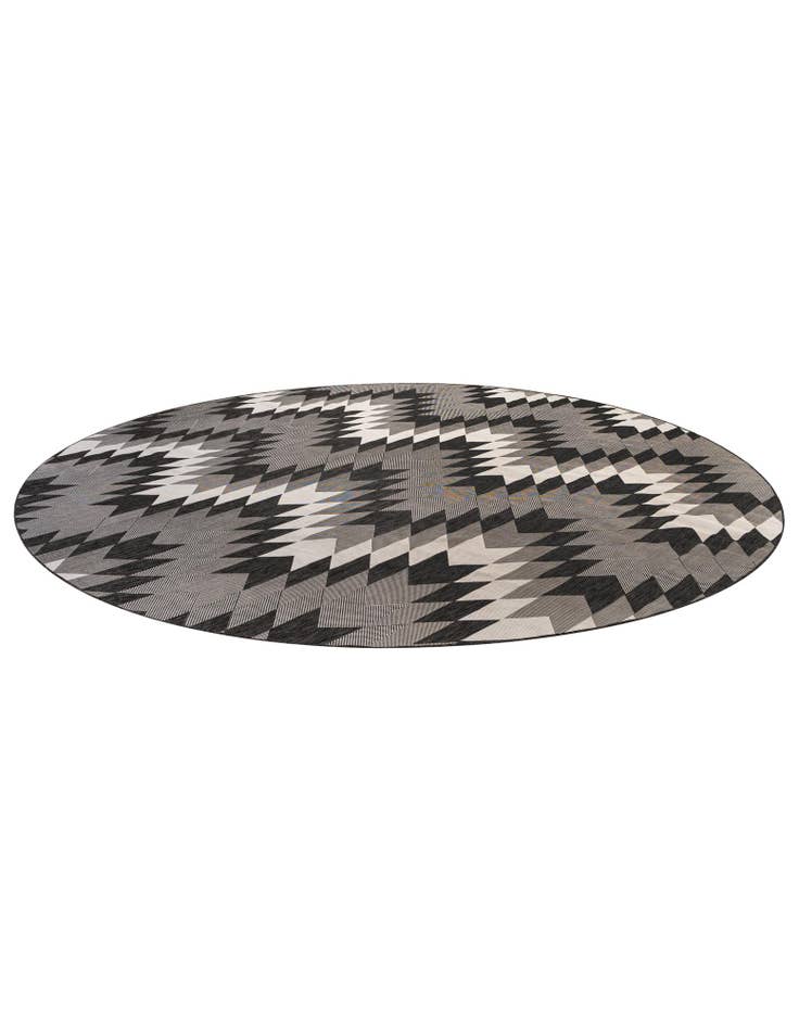Detail image of 13' x 13'  Washable Modern Indoor / Outdoor Round Rug