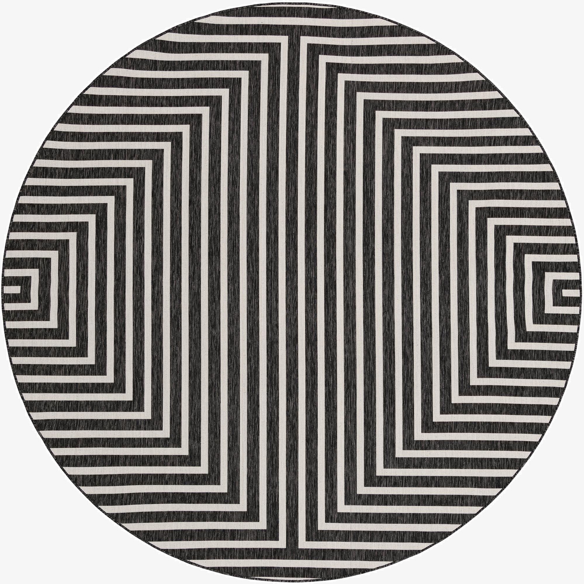 Primary image 10' x 10'  Washable Modern Indoor / Outdoor Round Rug