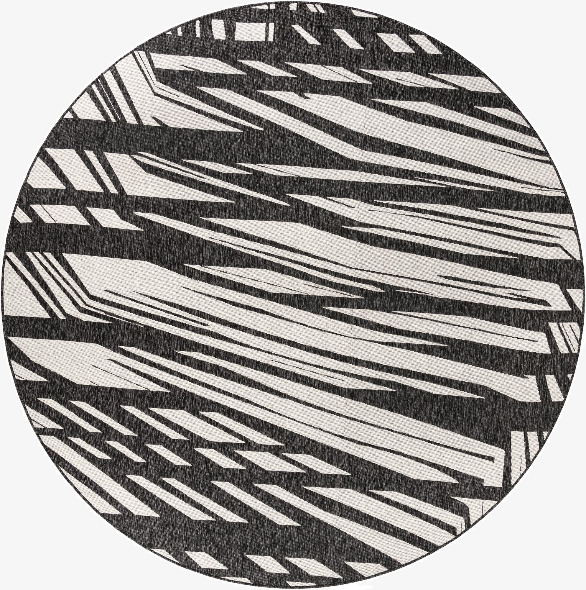 10' x 10'  Washable Modern Indoor / Outdoor Round Rug