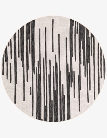 4' x 4' Easy-Clean Modern Indoor / Outdoor Round Rug