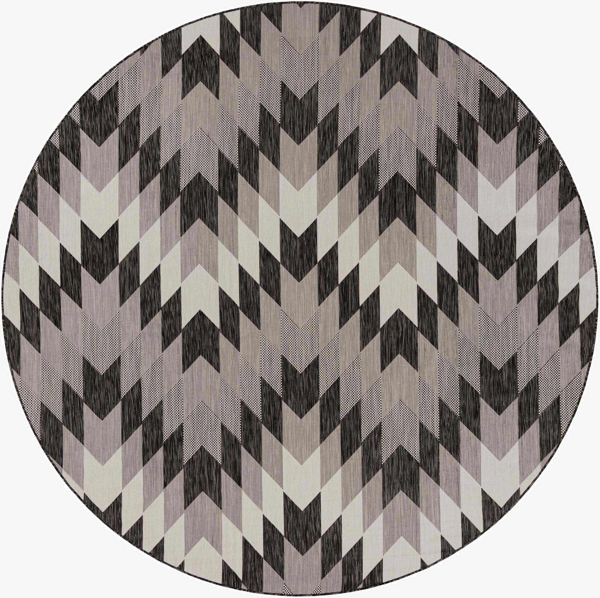 10' x 10'  Washable Modern Indoor / Outdoor Round Rug