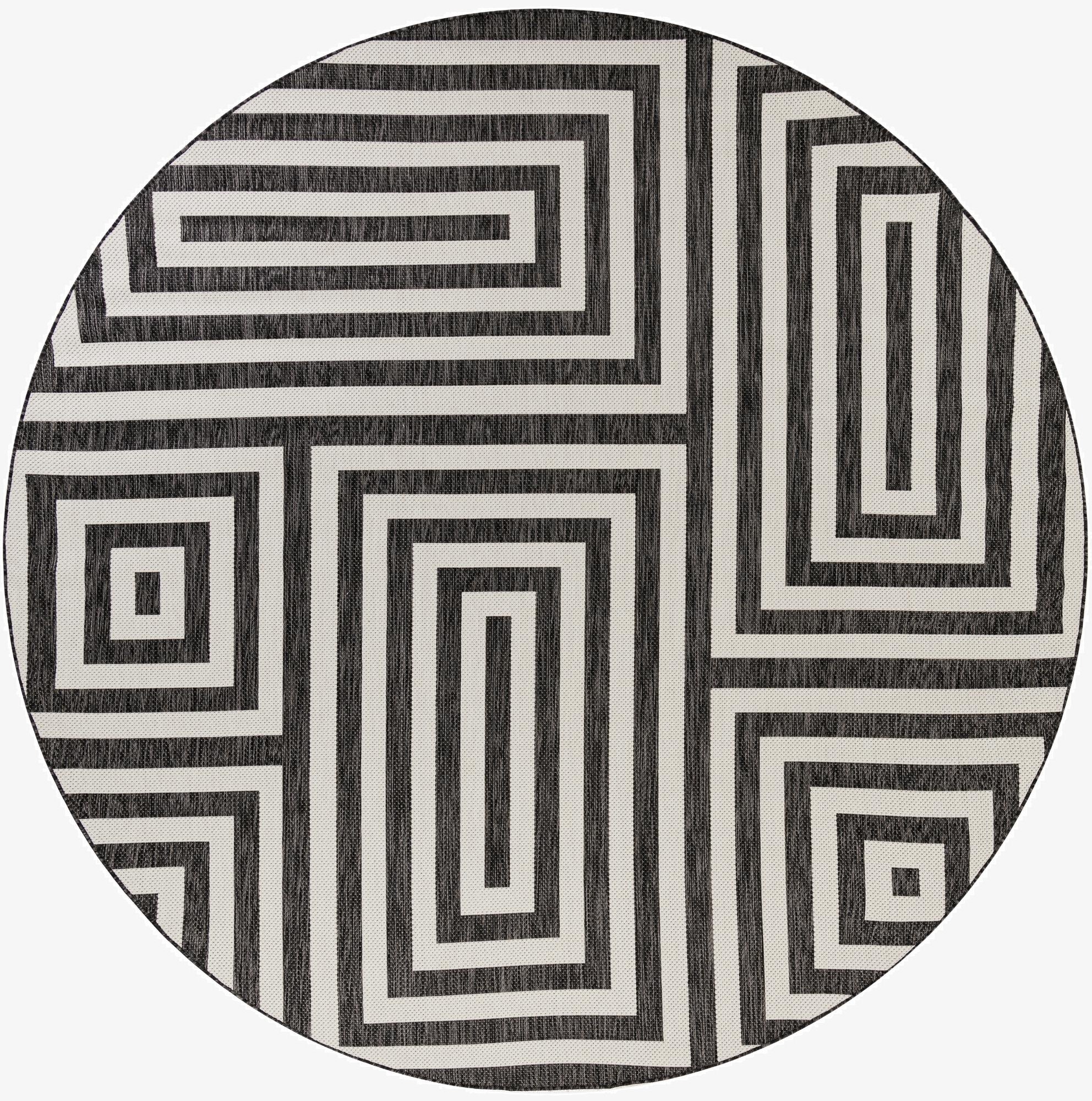 10' x 10'  Washable Modern Indoor / Outdoor Round Rug