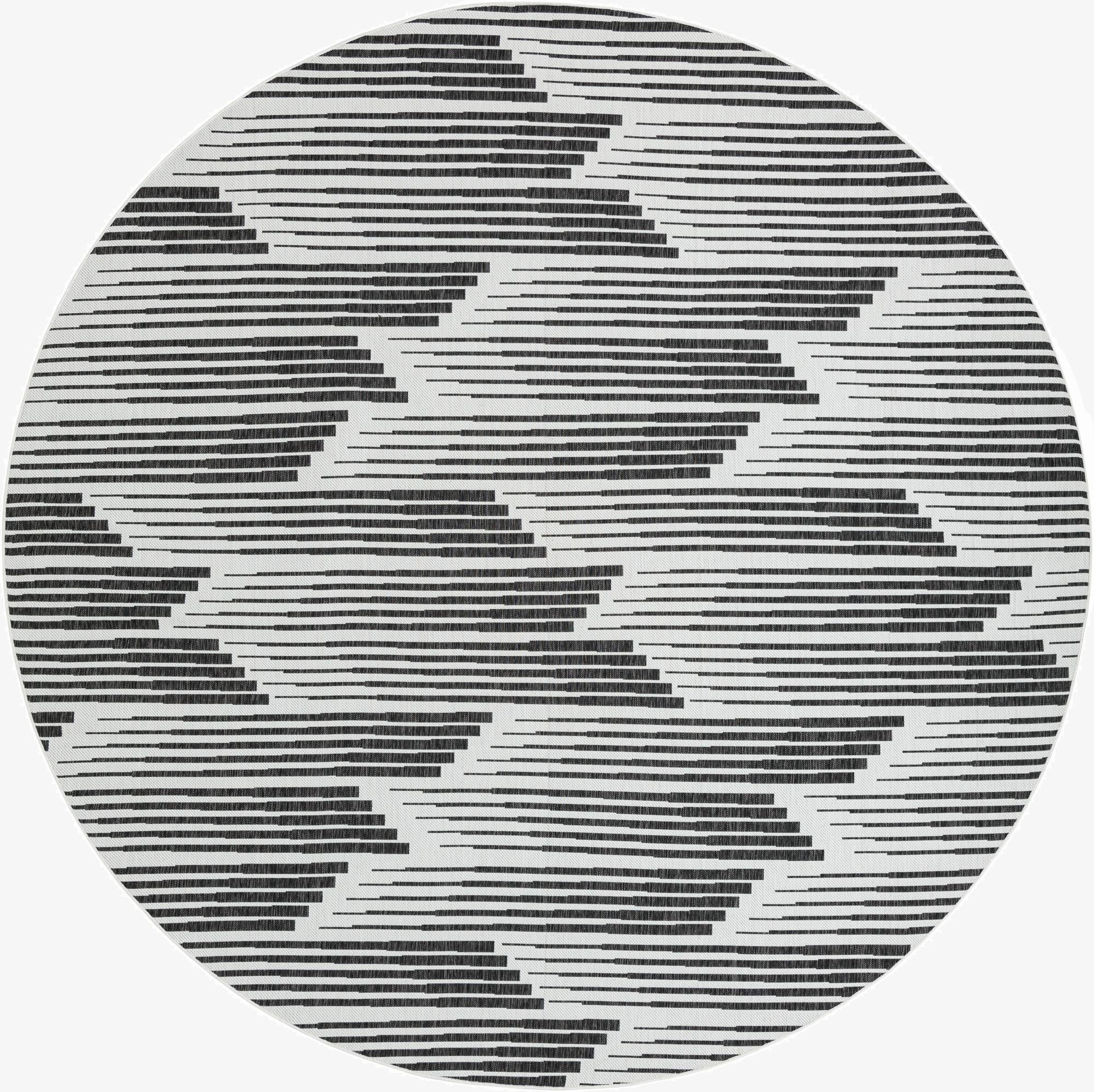 12' x 12'  Washable Modern Indoor / Outdoor Round Rug