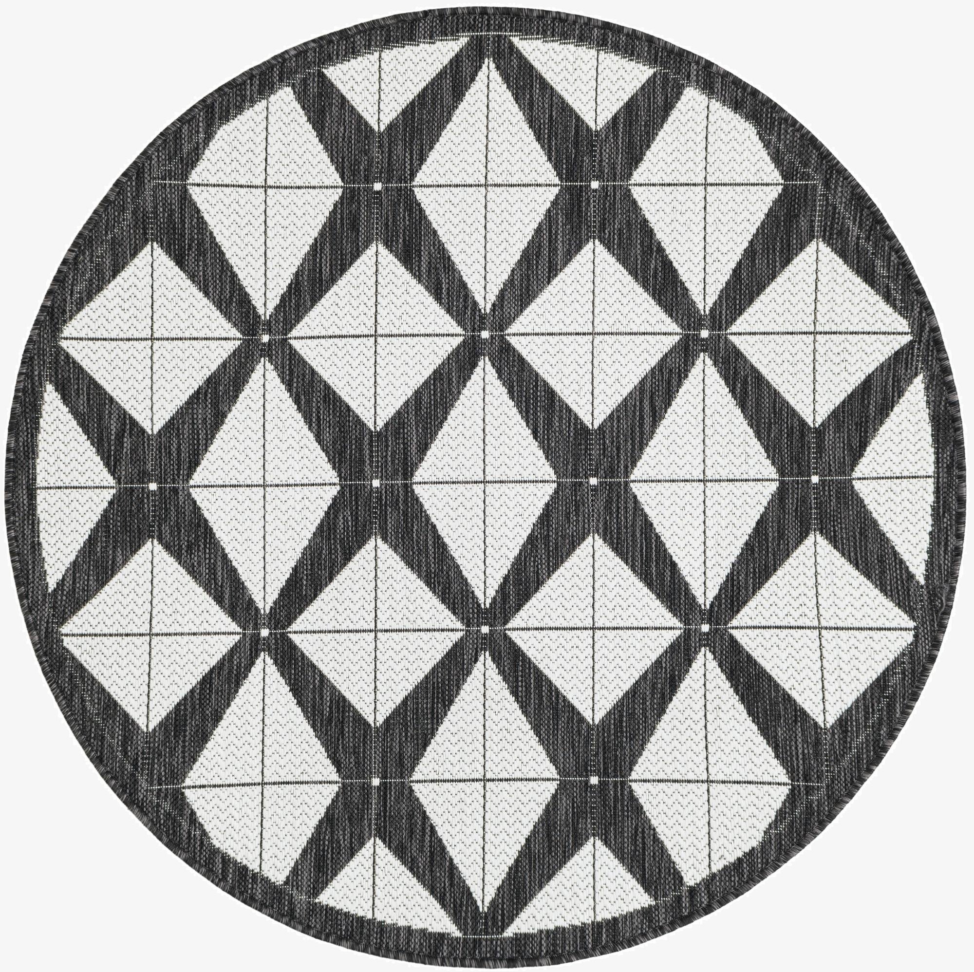 Primary image 4' x 4'  Washable Modern Indoor / Outdoor Round Rug