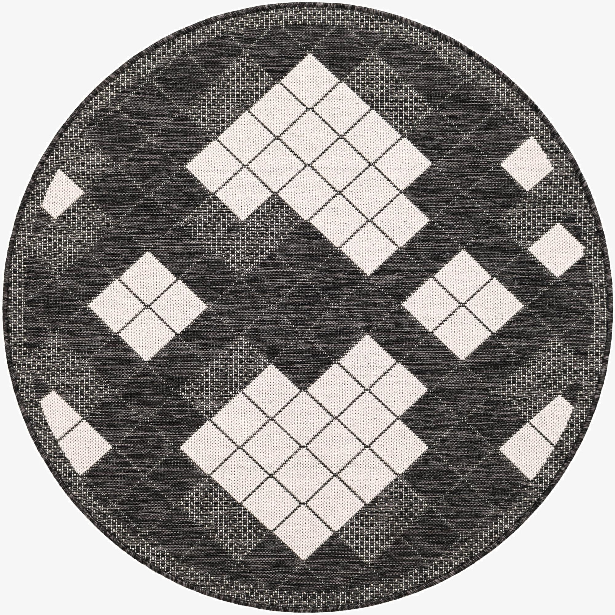 3' 1 x 3' 1  Washable Modern Indoor / Outdoor Round Rug