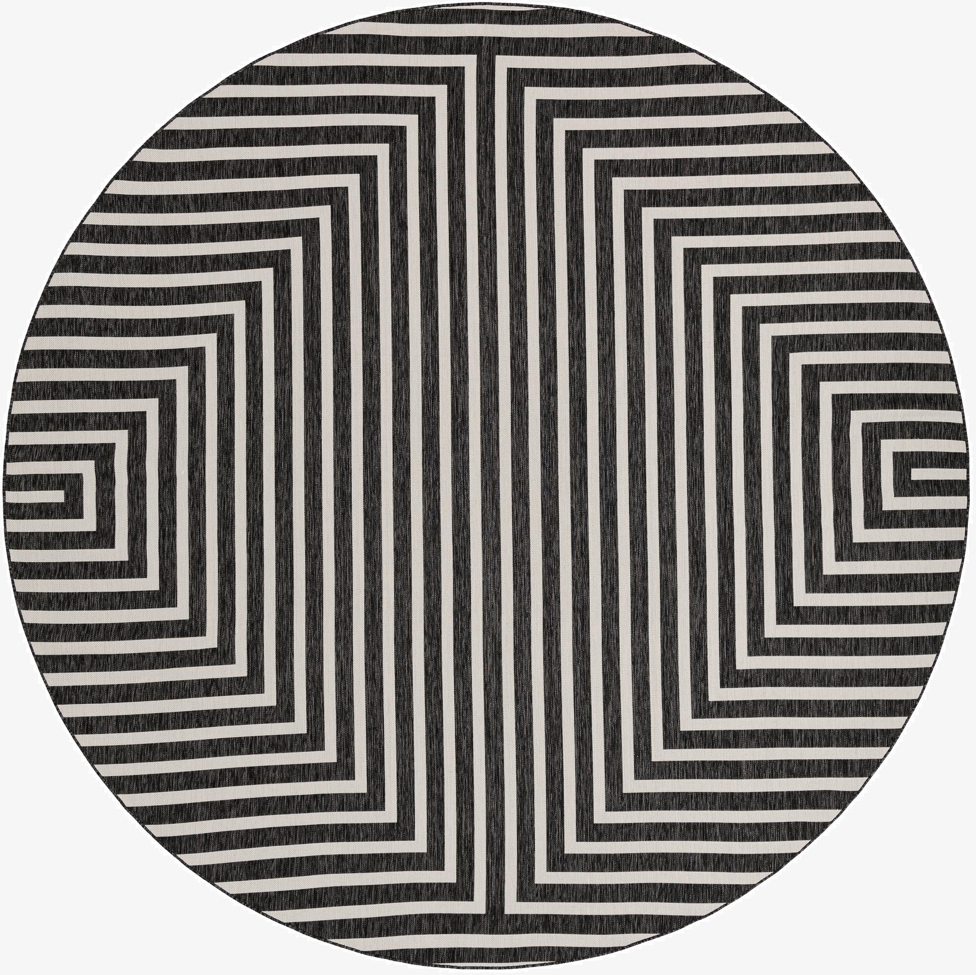 12' x 12'  Washable Modern Indoor / Outdoor Round Rug