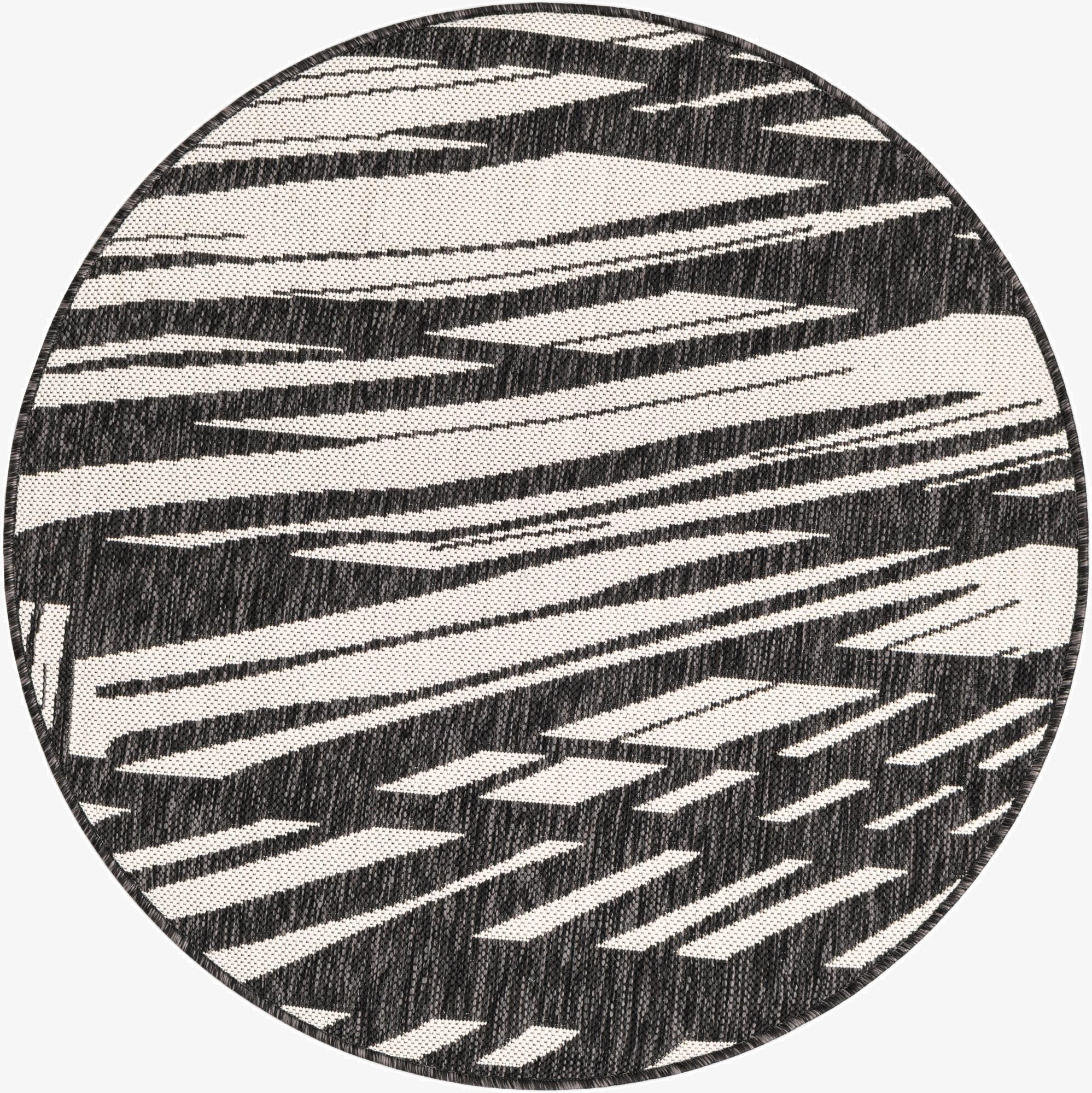 3' x 3'  Washable Modern Indoor / Outdoor Round Rug