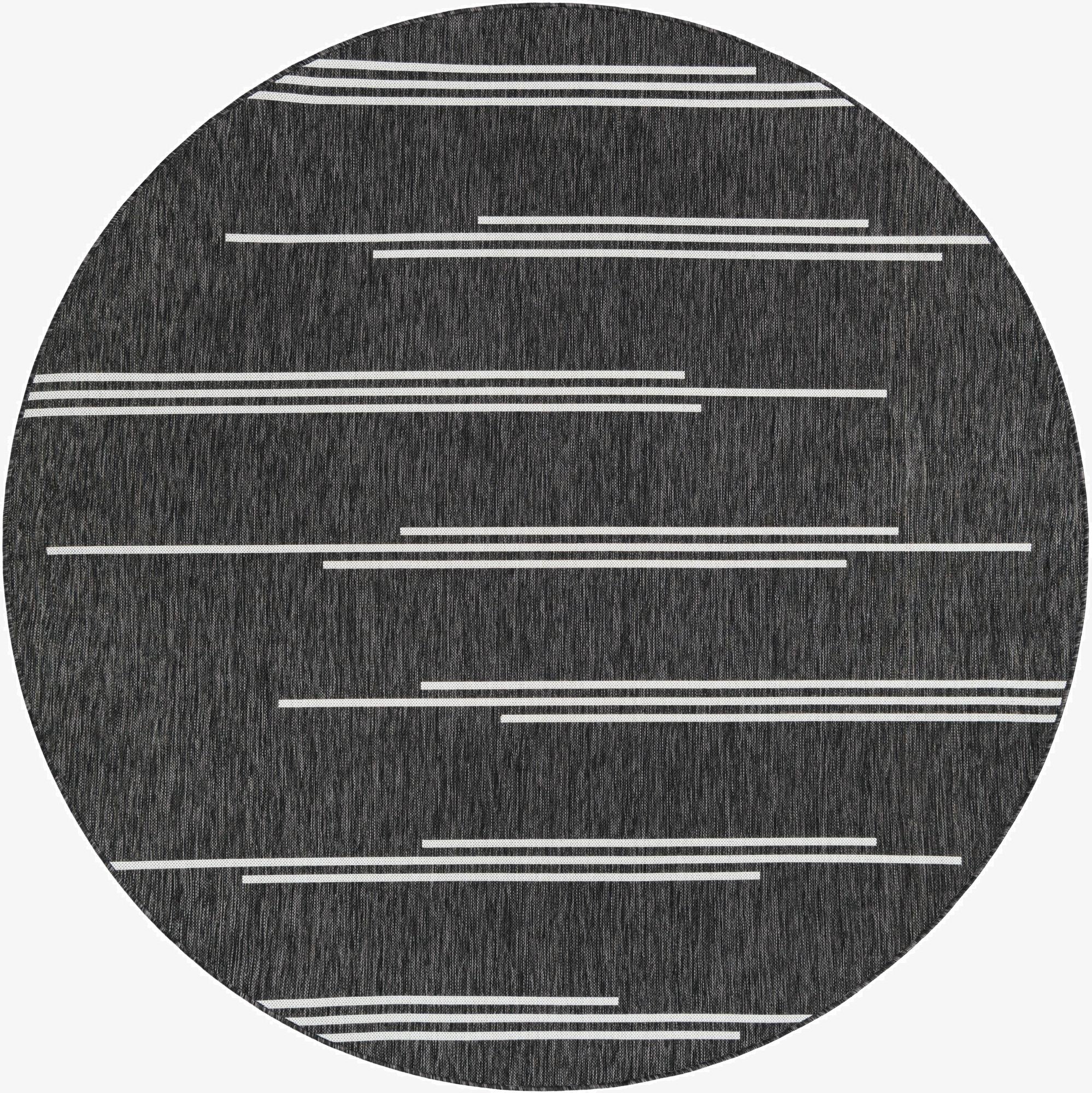 7' 10 x 7' 10  Washable Modern Indoor / Outdoor Round Rug