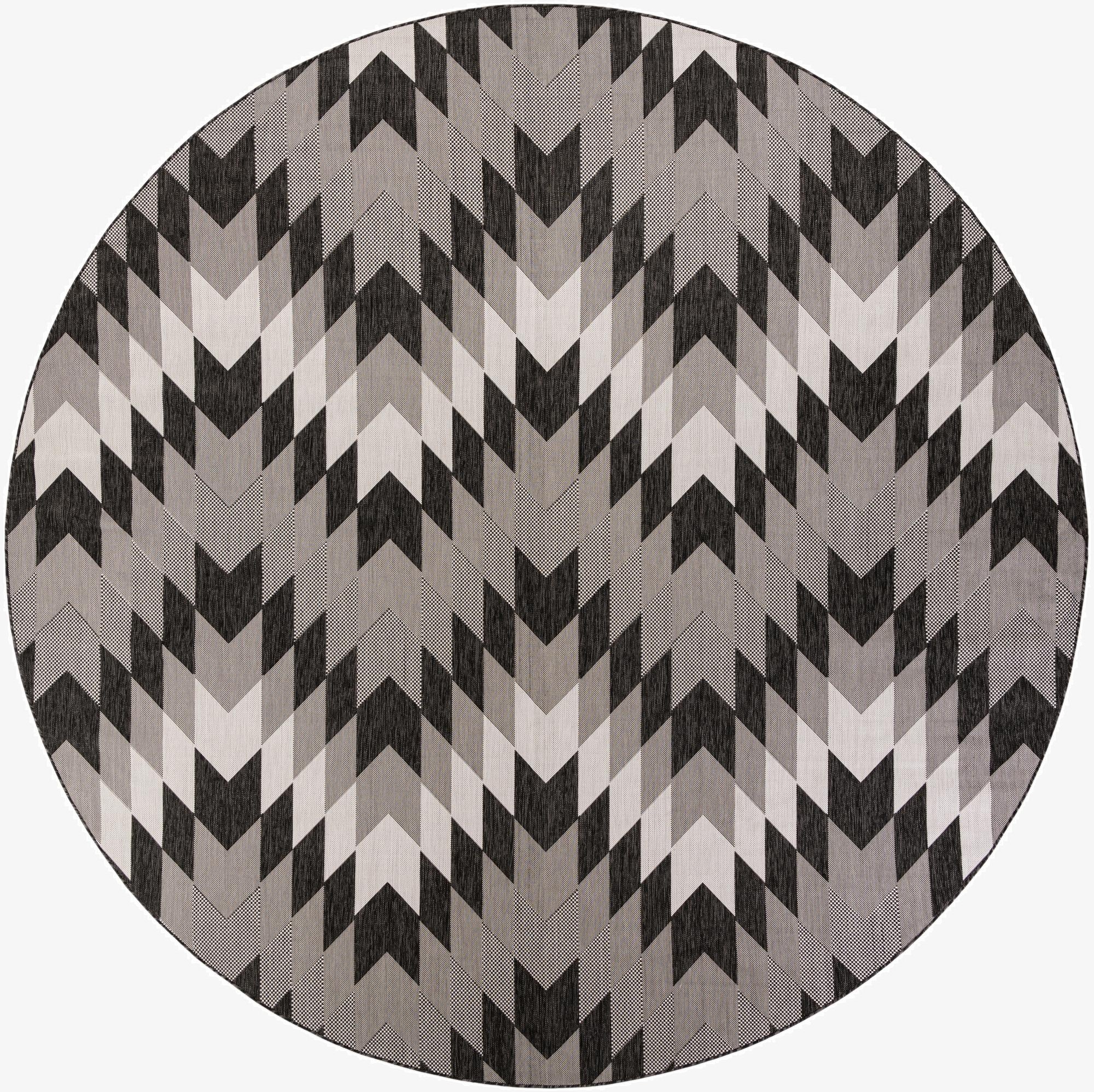 12' x 12'  Washable Modern Indoor / Outdoor Round Rug