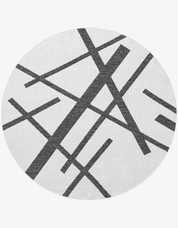 6' x 6' Easy-Clean Modern Indoor / Outdoor Round Rug