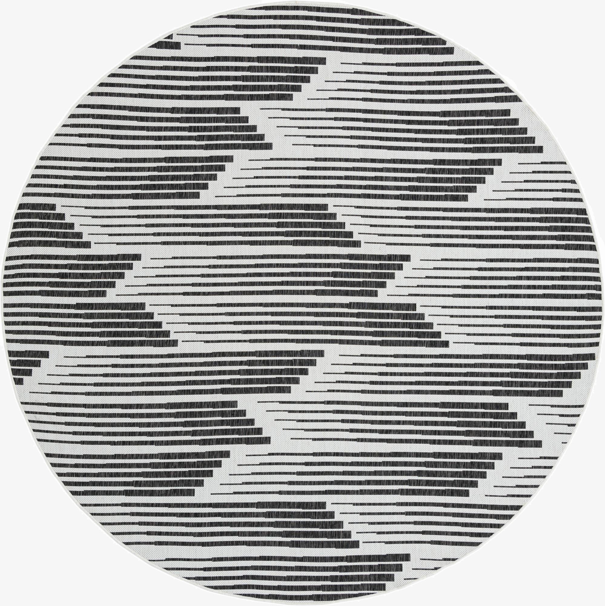 10' x 10'  Washable Modern Indoor / Outdoor Round Rug