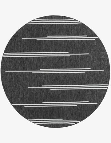 10' x 10' Easy-Clean Modern Indoor / Outdoor Round Rug