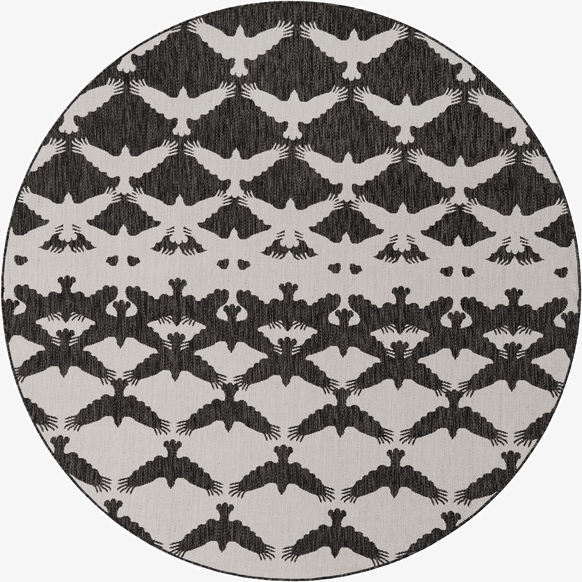 7' 10 x 7' 10  Washable Modern Indoor / Outdoor Round Rug