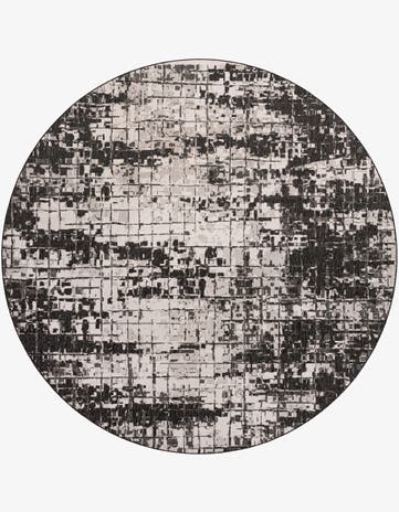 13' x 13' Easy-Clean Modern Indoor / Outdoor Round Rug