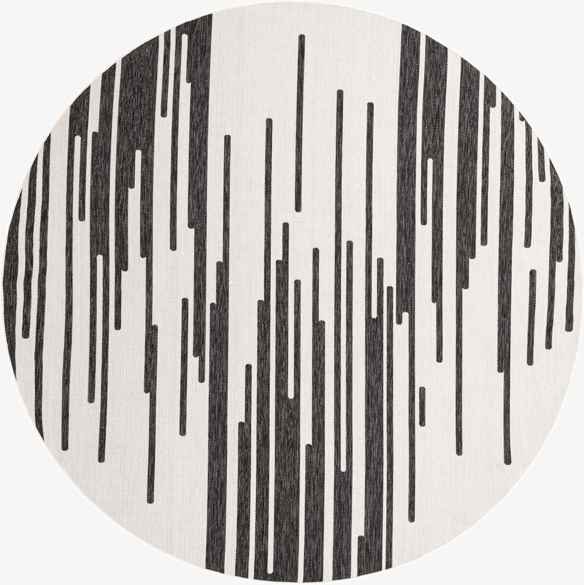 10' x 10'  Washable Modern Indoor / Outdoor Round Rug