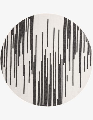 10' x 10' Easy-Clean Modern Indoor / Outdoor Round Rug