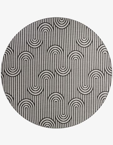 13' x 13' Easy-Clean Modern Indoor / Outdoor Round Rug