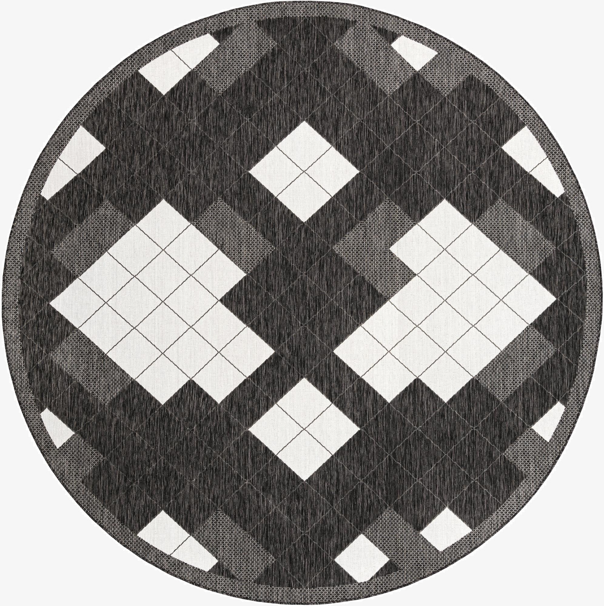 10' x 10'  Washable Modern Indoor / Outdoor Round Rug