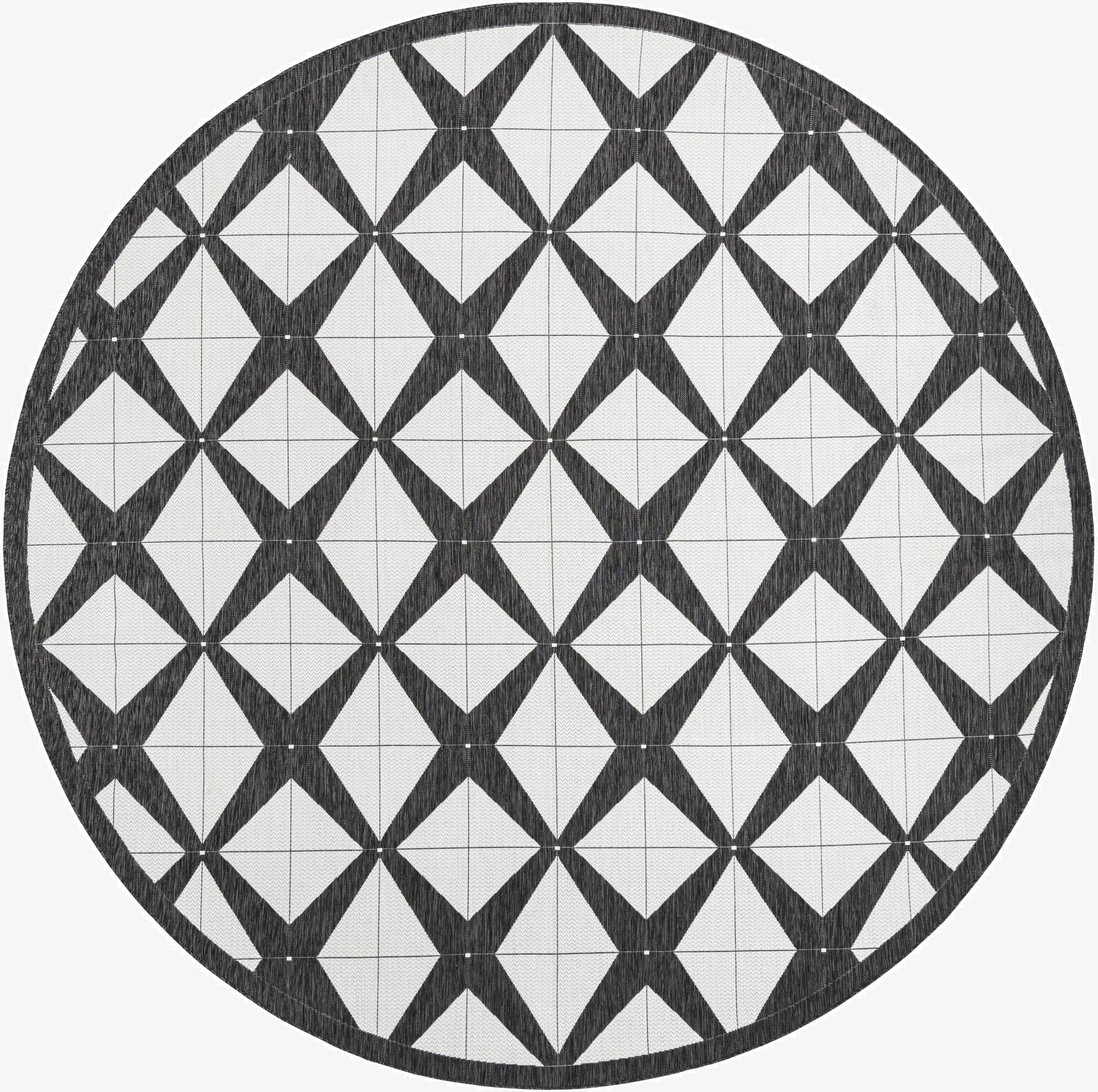 12' x 12'  Washable Modern Indoor / Outdoor Round Rug