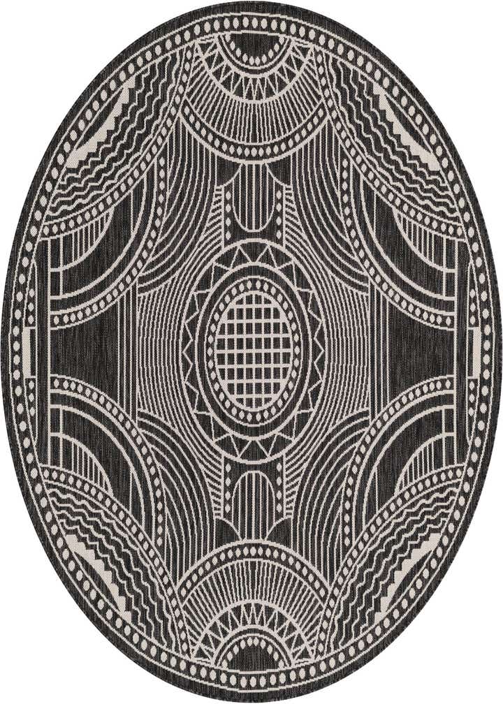 6' x 6' Easy-Clean Traditional Indoor / Outdoor Round Rug