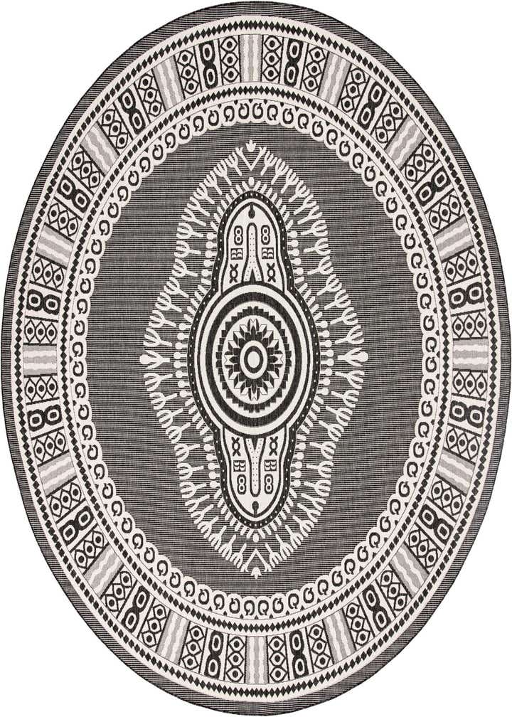 12' x 12' Easy-Clean Traditional Indoor / Outdoor Round Rug